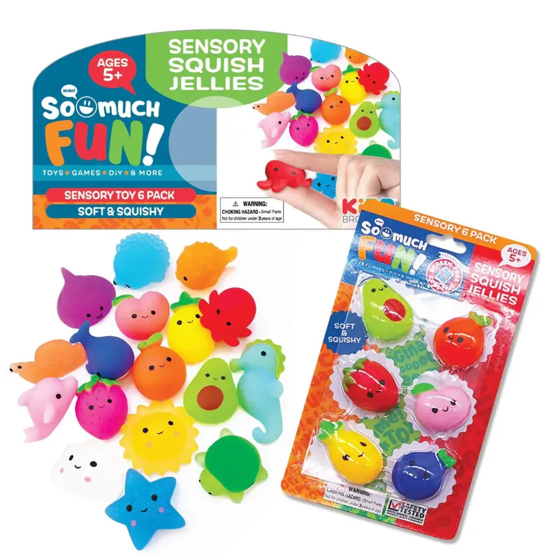 Sensory Squish Jellies 6pk Asst 1ct