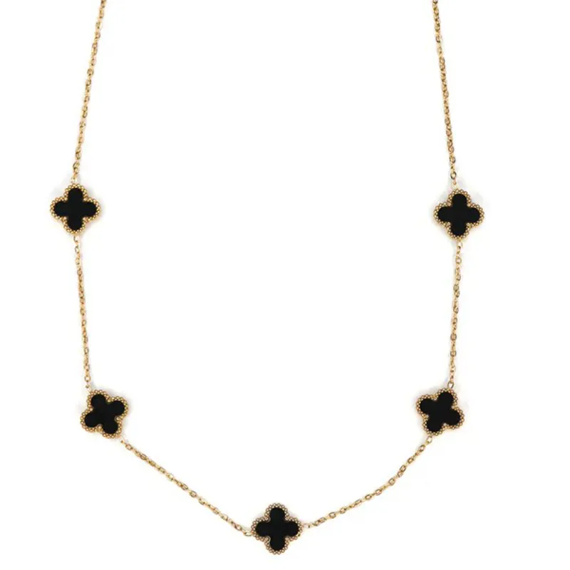 Clover Chain Gold Necklace-2