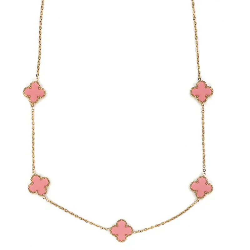 Clover Chain Gold Necklace-4