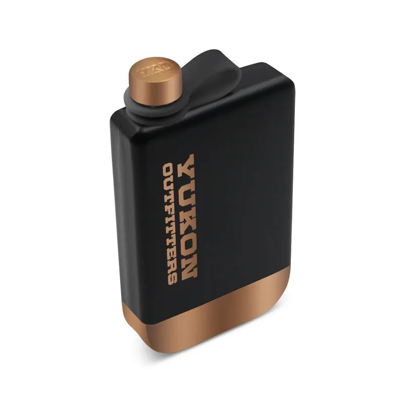 9oz Flask Black Copper PVD w/Logo