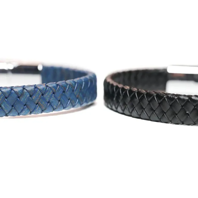 Asst Leather Woven Bracelet-3
