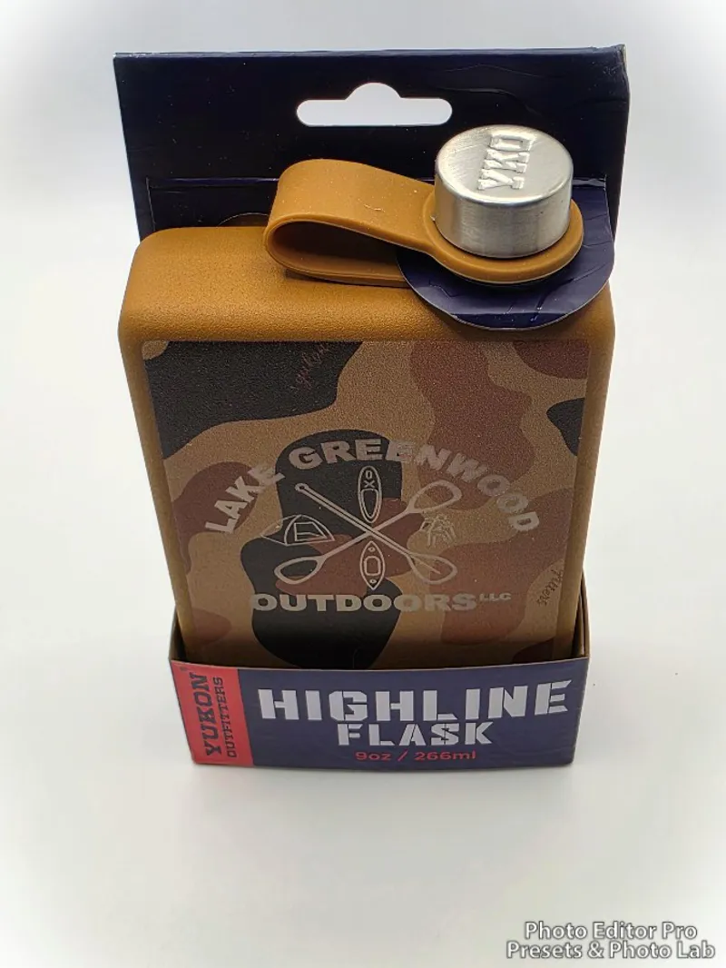 9oz Flask Vintage Camo w/Logo-1