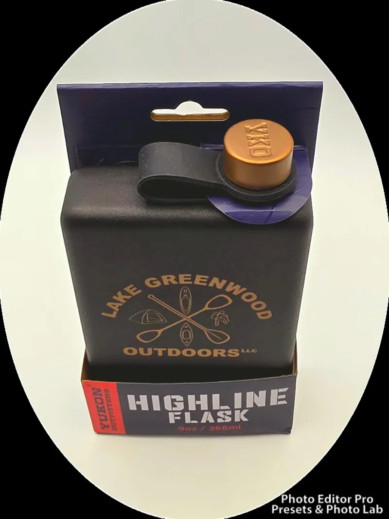 9oz Flask Black Copper PVD w/Logo-1