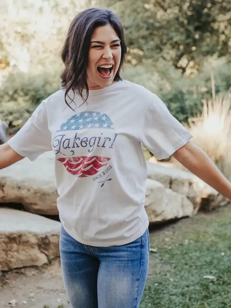 Stars and Waves Ringspun Tee Cappuccino-1