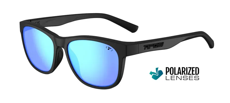 Tifosi Swank BlackOut Sky Blue Mirror Polarized