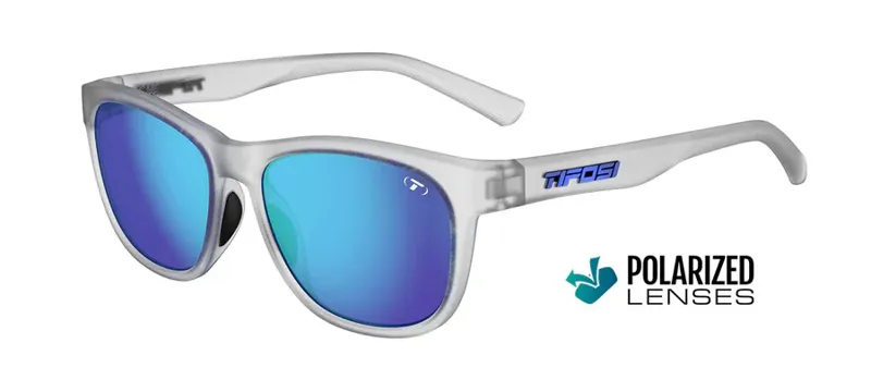 Tifosi Swank Satin Clear Polarized Sunglasses in Clarion Blue-1