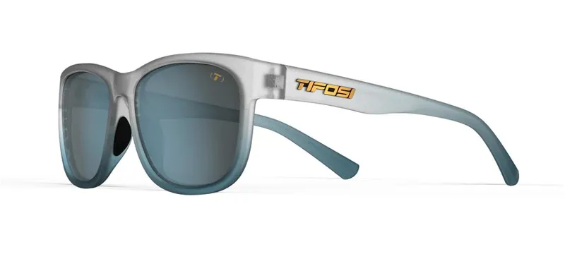 Tifosi Swank XL Frost Blue Sunglasses in Smoke Bright Blue Mirror-2