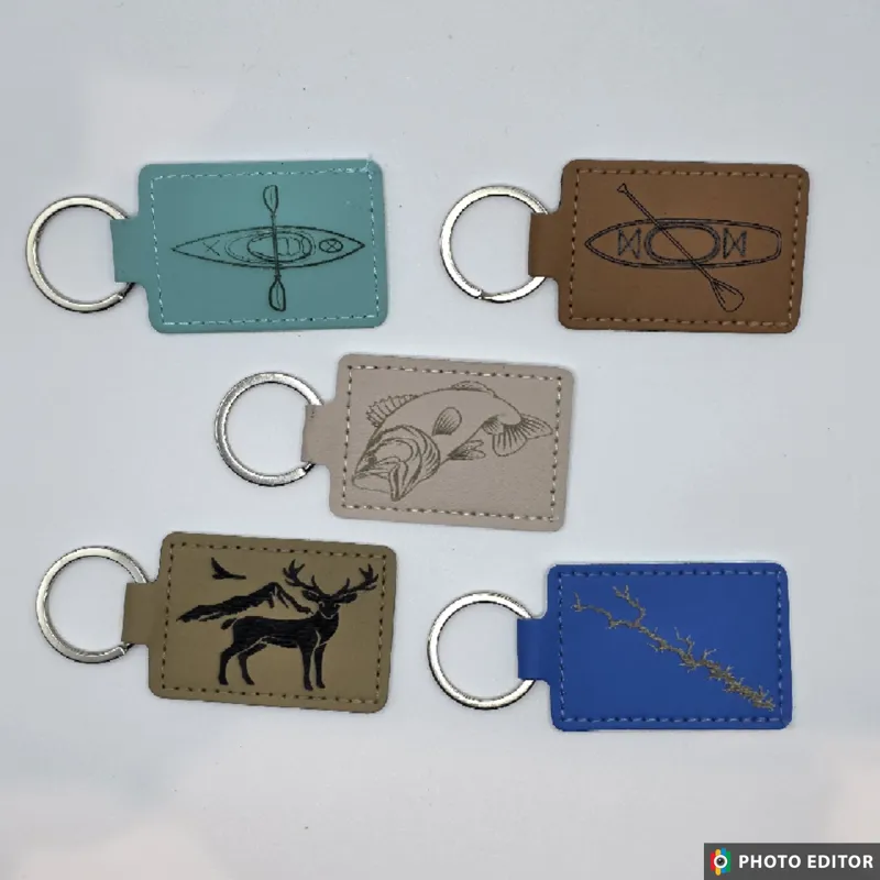Leather Keychain Asst