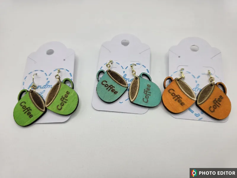 Coffee Wooden Earring