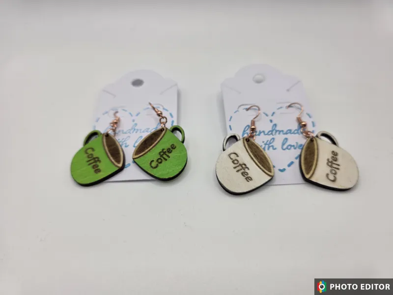 Coffee Wooden Earring-1