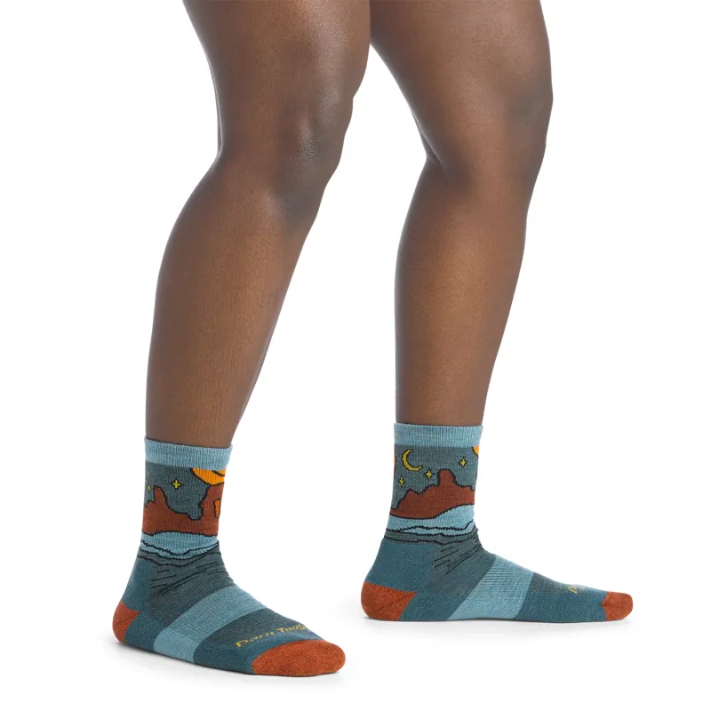 Darn Tough Celeste Micro Crew Women's Midweight Hiking Socks in Teal-1