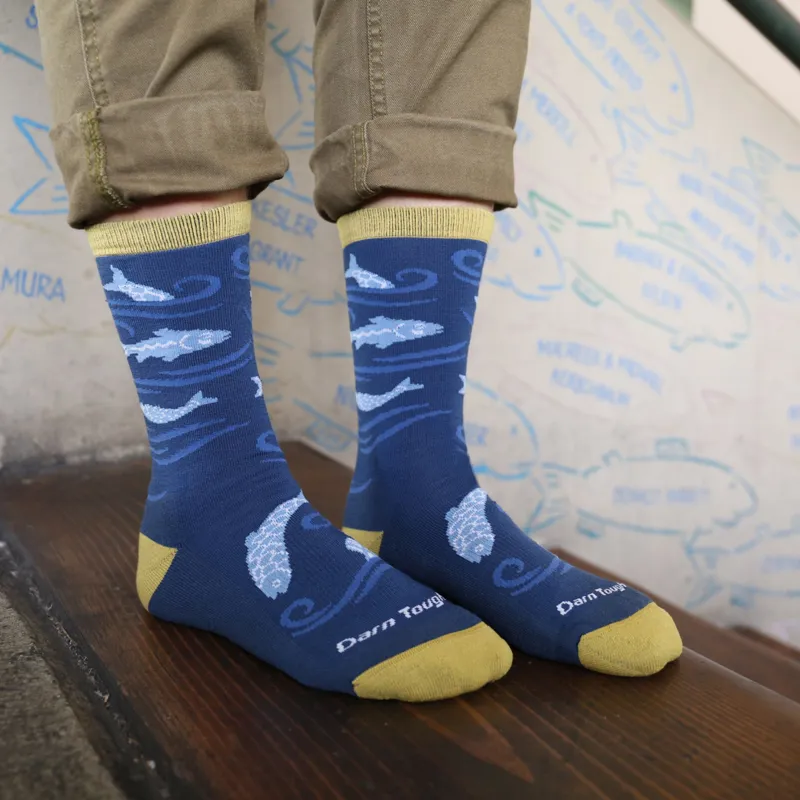 Darn Tough Homer Crew Lightweight Women's Lifestyle Socks Deep Water-2