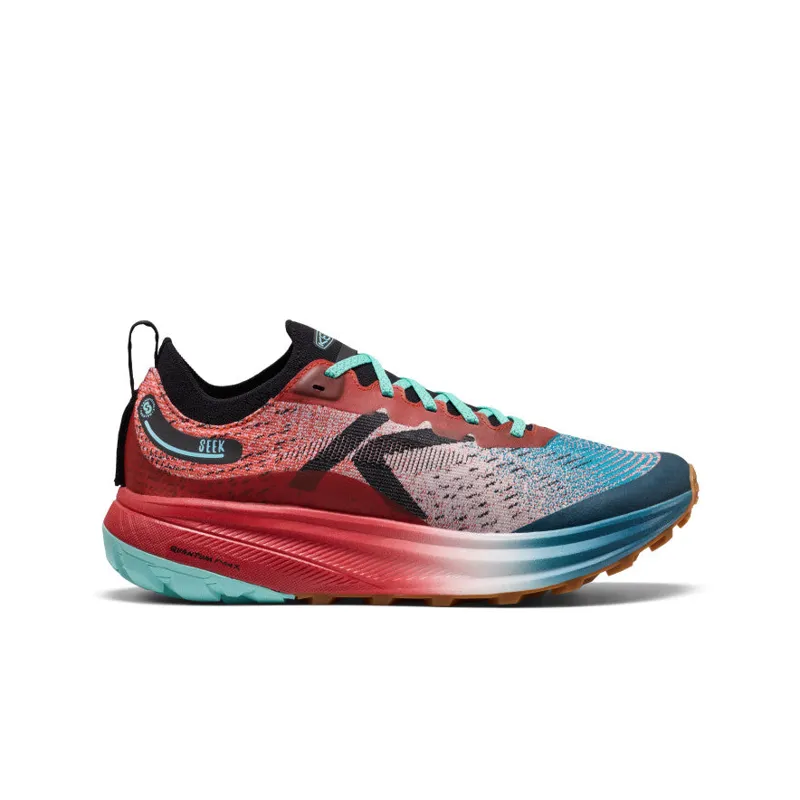 Keen Seek Men's Trail Running Shoe in Grenadine/Ocean Depths