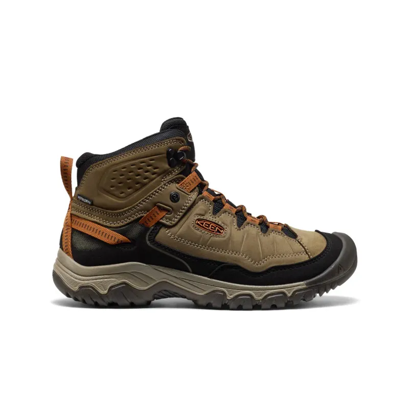 Keen Men's Targhee IV Waterproof Hiking Boot in Sea Turtle/Roast Pecan