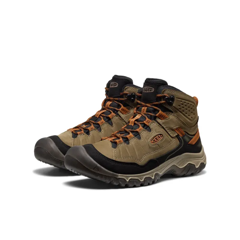 Keen Men's Targhee IV Waterproof Hiking Boot in Sea Turtle/Roast Pecan-1