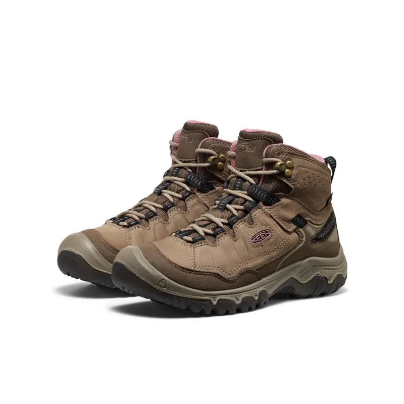 Keen Women's Targhee IV Waterproof Hiking Boot in Brindle/Nostalg Rose-1
