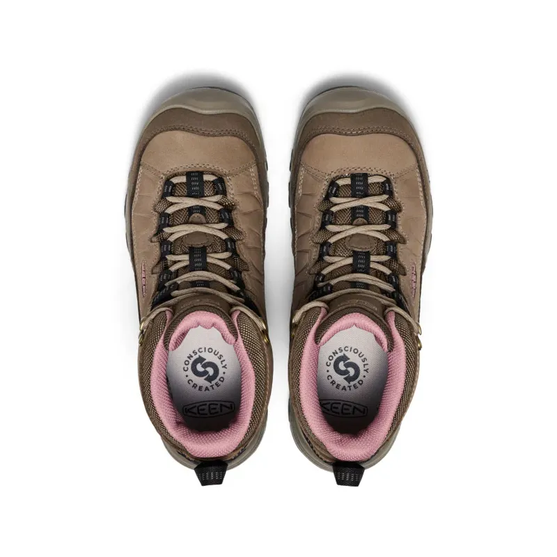 Keen Women's Targhee IV Waterproof Hiking Boot in Brindle/Nostalg Rose-3