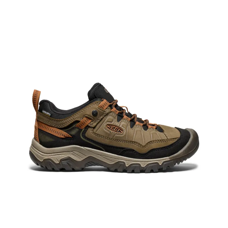 Keen Men's Targhee IV Wide Waterproof Hiking Shoe in Sea Turtle/Roast