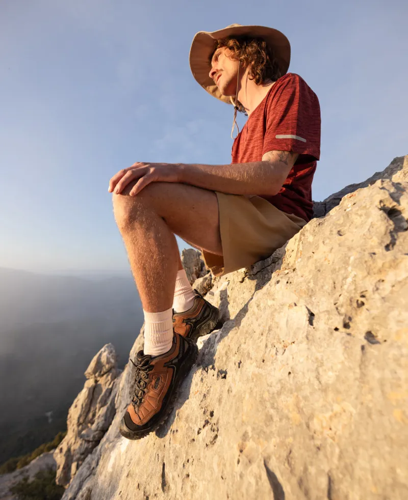 Keen Men's Targhee IV Wide Waterproof Hiking Shoe in Sea Turtle/Roast-8