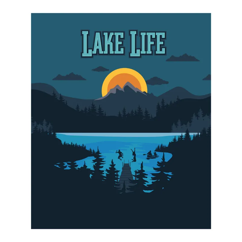 Wilcor Lake Life Fleece Blanket 50x60