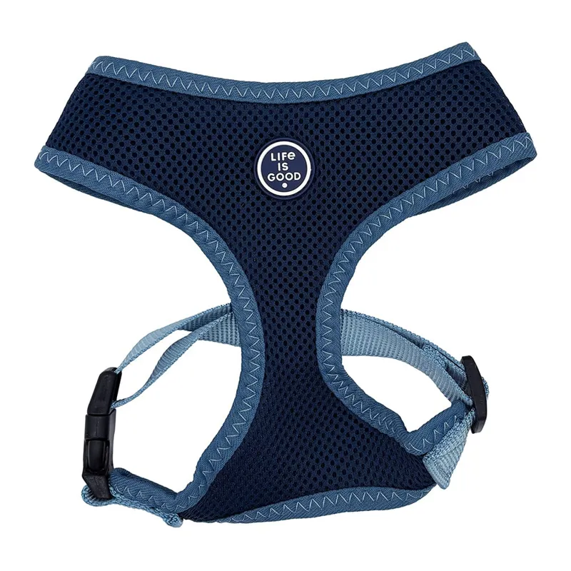 Life Is Good Mesh Dog Harness Medium in Blue