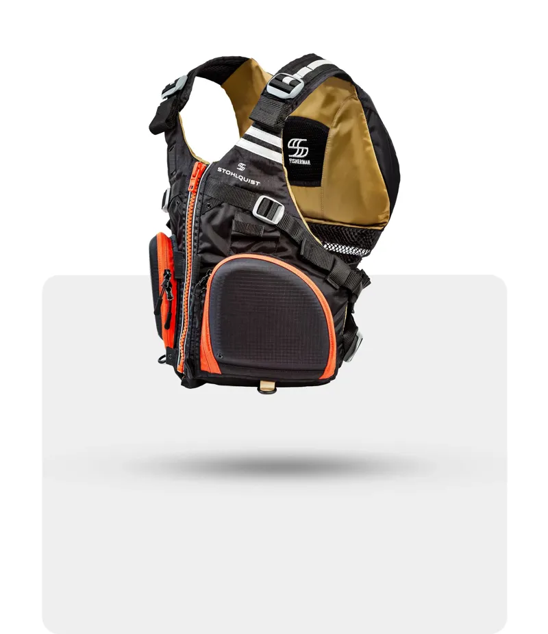 Stohlquist Fisherman Fishing PFD in Black-2