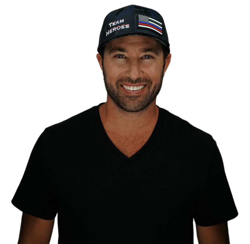 The Heartbeat Brand Team Heroes Baseball Hat Trucker Mesh in Black-3