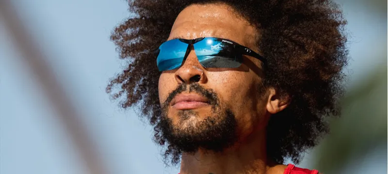 Tifosi Seek FC 2.0 Sunglasses Gloss Black Smoke Mirror in Bright Blue-3