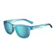 Tifosi Swank Crystal Sky Blue Sunglasses in Smoke Bright Blue Mirror