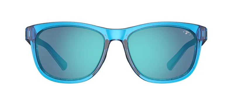 Tifosi Swank Crystal Sky Blue Sunglasses in Smoke Bright Blue Mirror-1