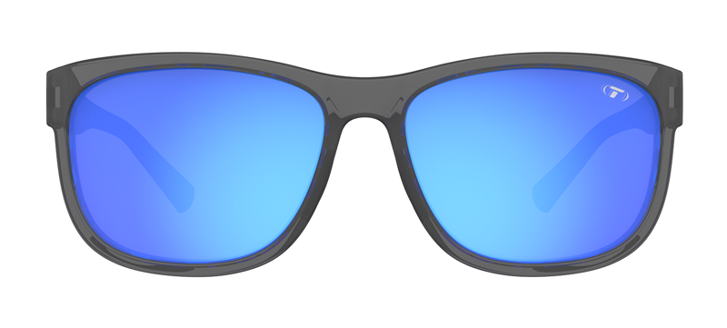 Tifosi Swank XL Polarized Sunglasses - Satin Vapor/Sky Blue Mirror-1