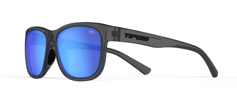 Tifosi Swank XL Polarized Sunglasses - Satin Vapor/Sky Blue Mirror-2