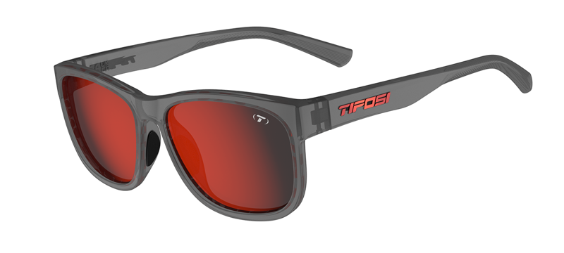 Tifosi Swank XL Sunglasses - Satin Vapor/Smoke Red Mirror