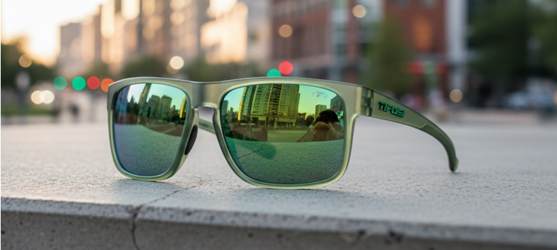 Tifosi Swick Sunglasses in Forest Vapor Smoke Green Mirror-2