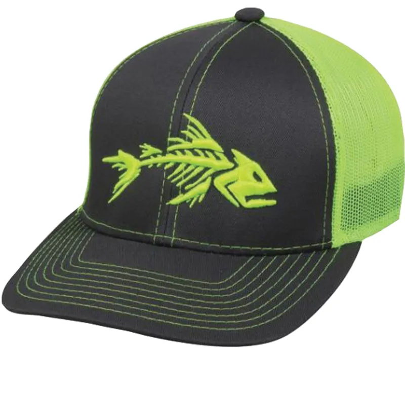 Wilcor Bonefish Neon Embroidered Mesh Back Cap